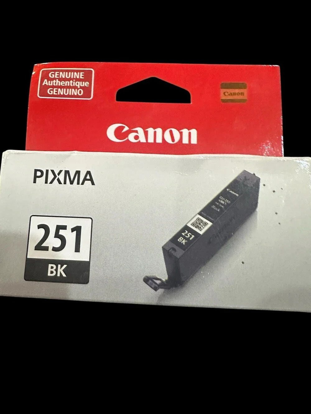 Genuine Canon: 1x PGI-250XL & 2x CLI-251 Black OEM Ink Tanks